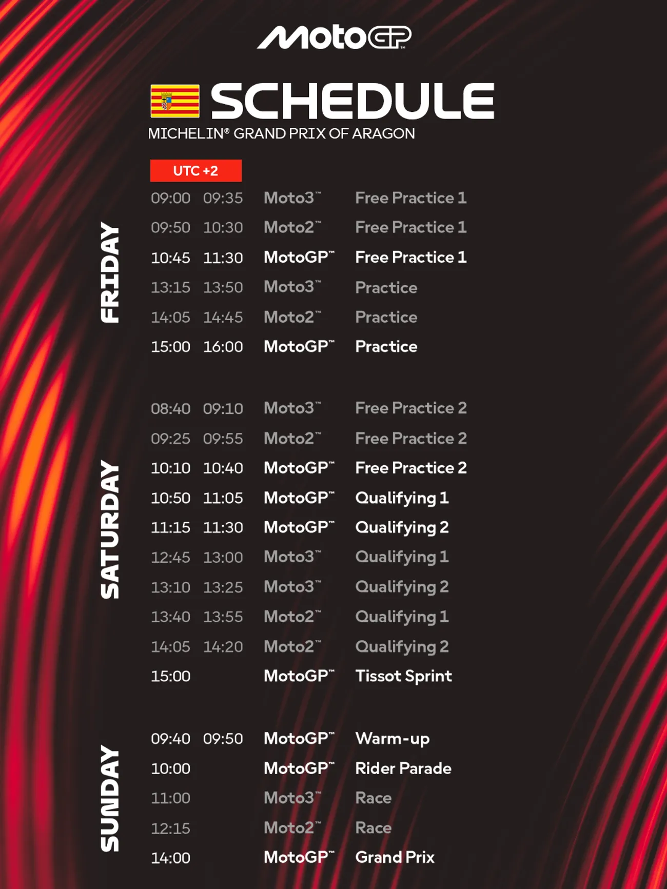 MotoGP Aragon 2026: Full Race Weekend Schedule | Winbox Racing