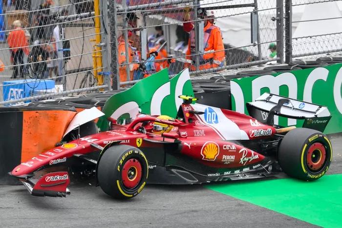 Leclerc Crashes After Hamilton Battle at Italian GP